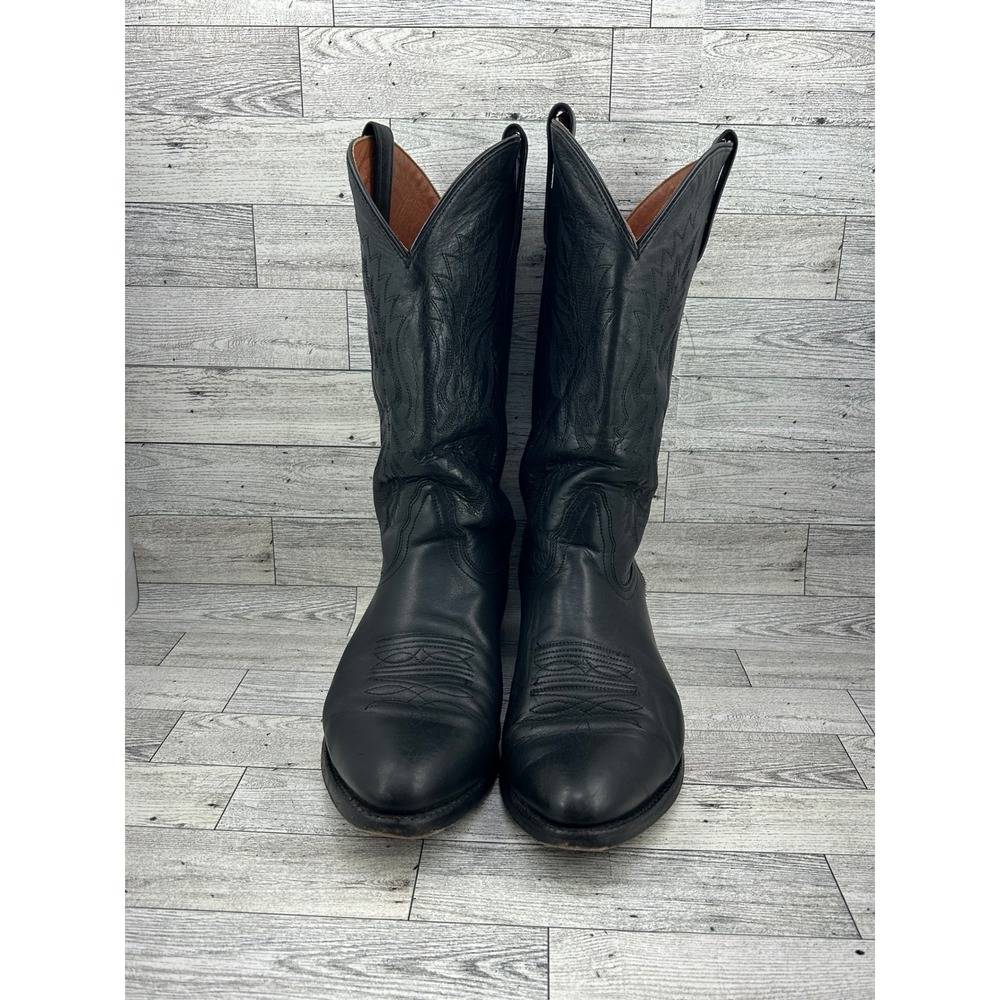 Nocona Boots Men Sz 10 D Black Leather Western Cowboy Boots NB 2005 Pointed Toe